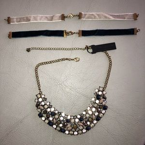 Necklace with switchable chains NWT